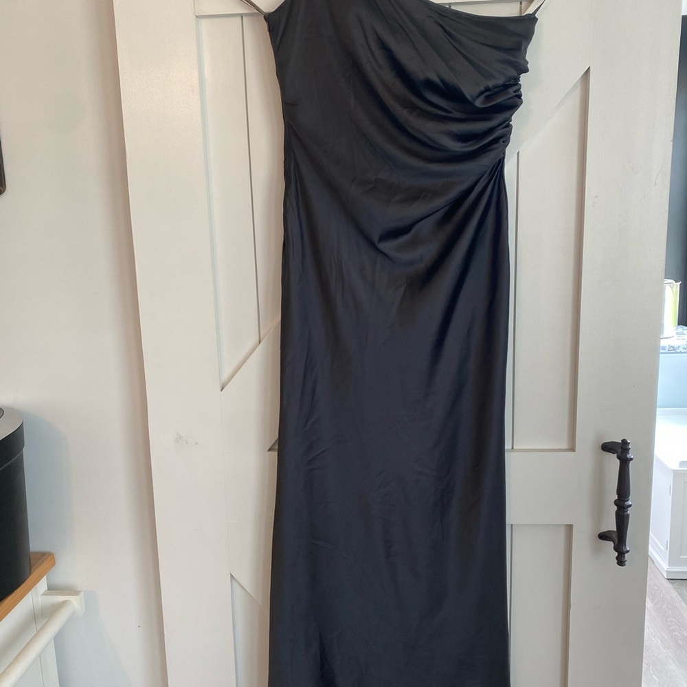 Revelry Jade Satin Dress